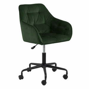 Zielone krzesło biurowe z aksamitnym obiciem Actona Brooke obraz