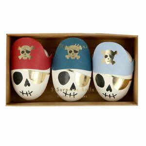 Dodatki na przyjęcia zestaw 3 szt. Pirate Skulls Surprise Balls – Meri Meri obraz