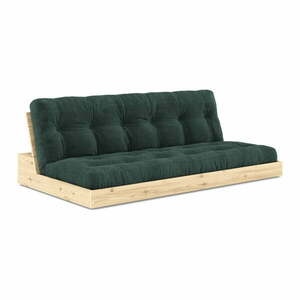 Ciemnozielona sztruksowa rozkładana sofa 196 cm Base – Karup Design obraz