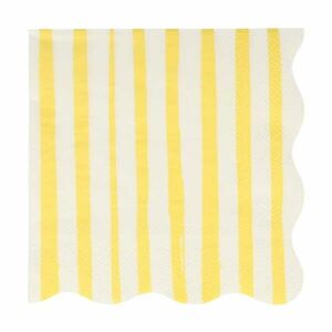 Papierowe serwetki zestaw 16 szt. Yellow Stripe – Meri Meri obraz