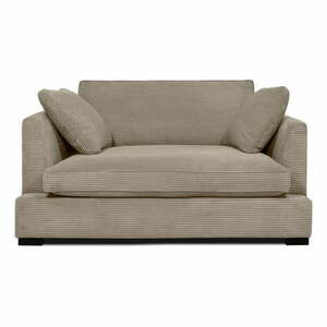 Beżowa sztruksowa sofa 132 cm Mobby – Scandic obraz