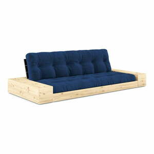 Niebieska sztruksowa rozkładana sofa 244 cm Base – Karup Design obraz
