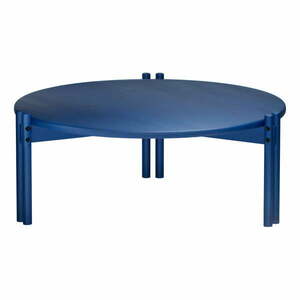 Niebieski okrągły stolik z litego drewna sosnowego ø 80 cm Sticks – Karup Design obraz