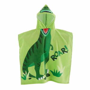 Zielone bawełniane ponczo dziecięce Dinosaur – Catherine Lansfield obraz