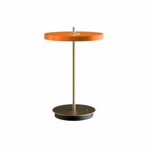 Pomarańczowa lampa stołowa LED ze ściemniaczem i metalowym kloszem (wysokość 31 cm) Asteria Move – UMAGE obraz