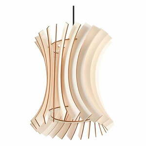 Lampa wisząca z drewnianym kloszem ø 30 cm Menges – Nice Lamps obraz