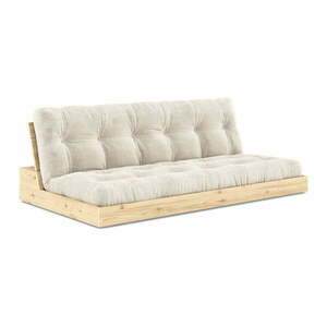 Biała sztruksowa rozkładana sofa 196 cm Base – Karup Design obraz