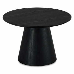 Czarny stolik w dekorze dębu ø 60 cm Tango – Furnhouse obraz