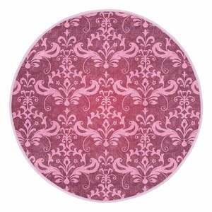 Różowy okrągły dywan odpowiedni do prania i robotów sprzątających ø 80 cm Comfort – Mila Home obraz