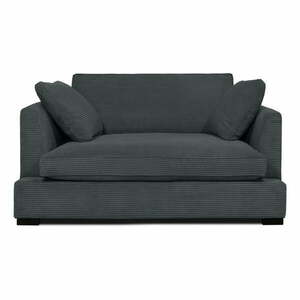 Szara sztruksowa sofa 132 cm Mobby – Scandic obraz