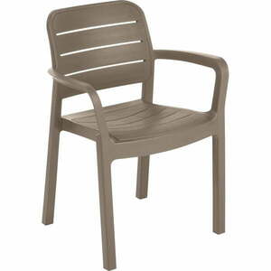 Jasnobrązowe plastikowe krzesło ogrodowe Tisara – Keter obraz