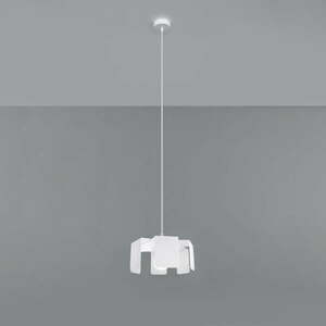 Biała lampa wisząca z metalowym kloszem ø 24 cm Rossario – Nice Lamps obraz