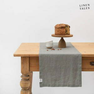 Lniany bieżnik 40x200 cm Khaki – Linen Tales obraz