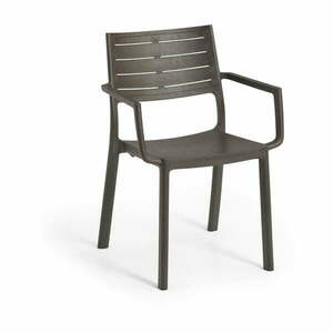 Ciemnoszare plastikowe krzesło ogrodowe Metaline – Keter obraz