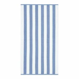Biały/niebieski bawełniany ręcznik kąpielowy 70x120 cm Stripe Jacquard – Bianca obraz