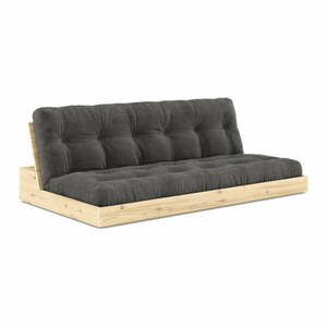 Antracytowa sztruksowa rozkładana sofa 196 cm Base – Karup Design obraz