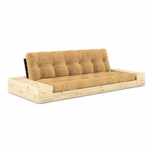 Jasnobrązowa sztruksowa rozkładana sofa 244 cm Base – Karup Design obraz