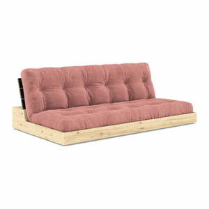 Różowa sztruksowa rozkładana sofa 196 cm Base – Karup Design obraz