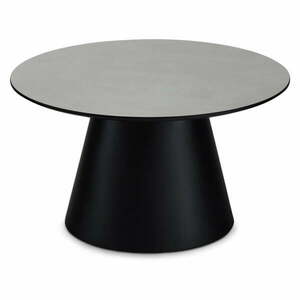 Czarno-jasnoszary stolik z blatem w dekorze marmuru ø 80 cm Tango – Furnhouse obraz