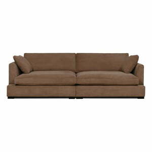 Jasnobrązowa sztruksowa sofa 266 cm Mobby – Scandic obraz