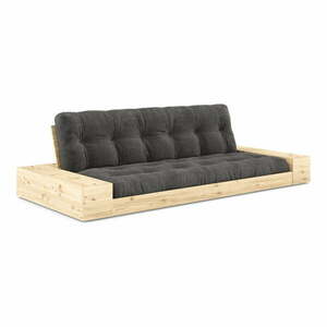 Antracytowa sztruksowa rozkładana sofa 244 cm Base – Karup Design obraz