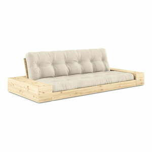 Szarobeżowa lniana rozkładana sofa 244 cm Base – Karup Design obraz