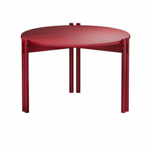 Czerwony okrągły stolik z litego drewna sosnowego ø 60 cm Sticks – Karup Design obraz