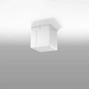 Biała lampa sufitowa z metalowym kloszem 10x10 cm Pax – Nice Lamps obraz