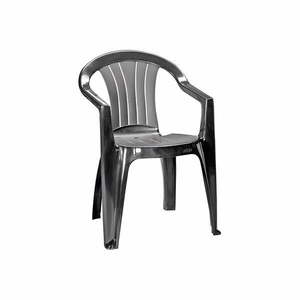 Ciemnoszare plastikowe krzesło ogrodowe Sicilia – Keter obraz