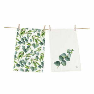 Zestaw 2 bawełnianych ręczników kuchennych Butter Kings Floating Eucalyptus, 50x70 cm obraz