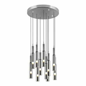 Lampa wisząca LED w kolorze srebra ze szklanym kloszem ø 50 cm Lucent – Trio Select obraz