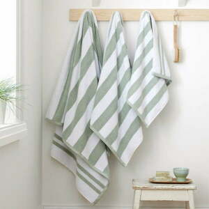Biały/szary bawełniany ręcznik kąpielowy 70x120 cm Stripe Jacquard – Bianca obraz