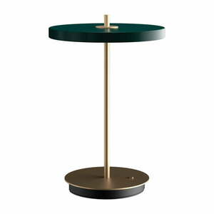 Zielona lampa stołowa LED ze ściemniaczem i metalowym kloszem (wysokość 31 cm) Asteria Move – UMAGE obraz