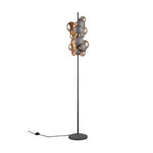 Lampa stojąca w szaro-złotym kolorze ze szklanym kloszem (wys. 155 cm) Bubble – Trio Select obraz