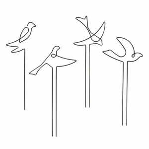 Metalowa podpórka do roślin 4 szt. Bird – Esschert Design obraz