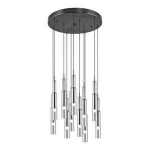 Lampa wisząca LED w czarno-srebrnym kolorze ze szklanym kloszem ø 50 cm Lucent – Trio Select obraz