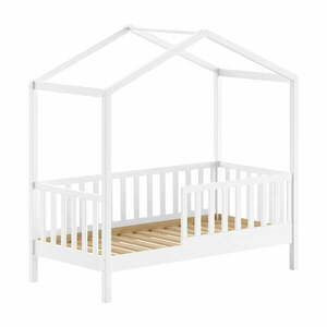 Białe łóżko dziecięce z litego drewna sosnowego 70x140 cm DALLAS – Vipack obraz
