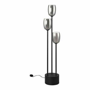 Lampa stojąca w czarno-srebrnym kolorze ze szklanym kloszem (wys. 140 cm) Barret – Trio Select obraz