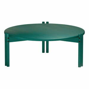 Zielony okrągły stolik z litego drewna sosnowego ø 80 cm Sticks – Karup Design obraz