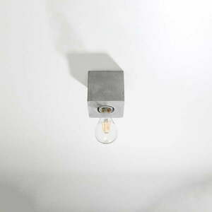 Szara lampa sufitowa 10x10 cm Gabi – Nice Lamps obraz