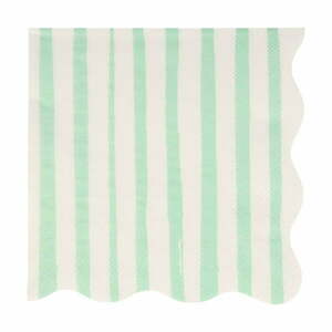 Papierowe serwetki zestaw 16 szt. Mint Stripe – Meri Meri obraz