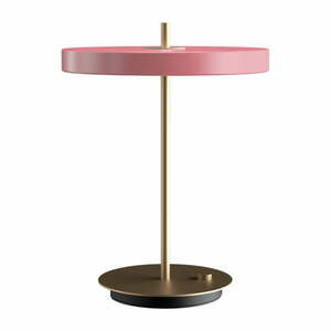 Różowa lampa stołowa LED ze ściemniaczem i metalowym kloszem (wysokość 41, 5 cm) Asteria Table – UMAGE obraz