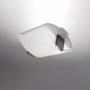 Biała lampa sufitowa ze szklanym kloszem 33x30 cm Eva – Nice Lamps obraz