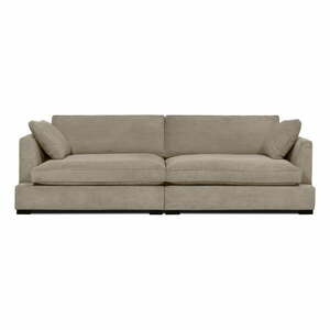 Beżowa sztruksowa sofa 266 cm Mobby – Scandic obraz
