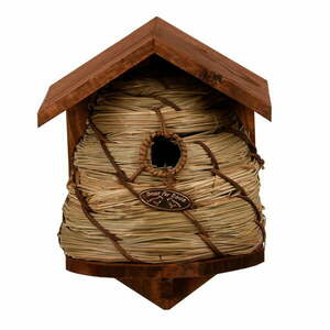 Drewniano-trzcinowa budka dla ptaków Hive – Esschert Design obraz