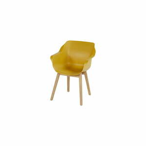 Żółte plastikowe krzesła ogrodowe zestaw 2 szt. Sophie Teak – Hartman obraz