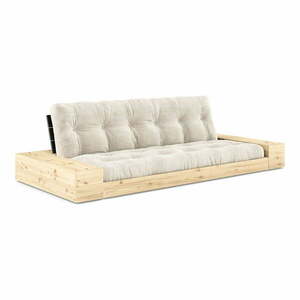 Biała sztruksowa rozkładana sofa 244 cm Base – Karup Design obraz