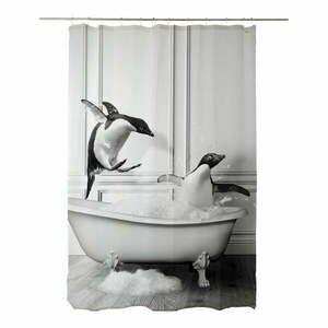 Zasłona prysznicowa 175x180 cm Showe Penguin – Little Nice Things obraz