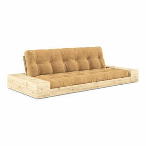 Jasnobrązowa sztruksowa rozkładana sofa 244 cm Base – Karup Design obraz