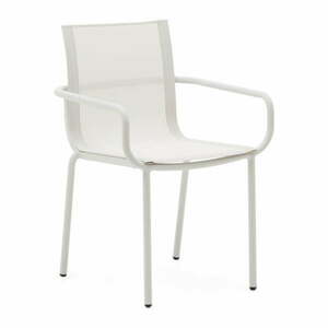 Białe metalowe krzesło ogrodowe Galdana – Kave Home obraz